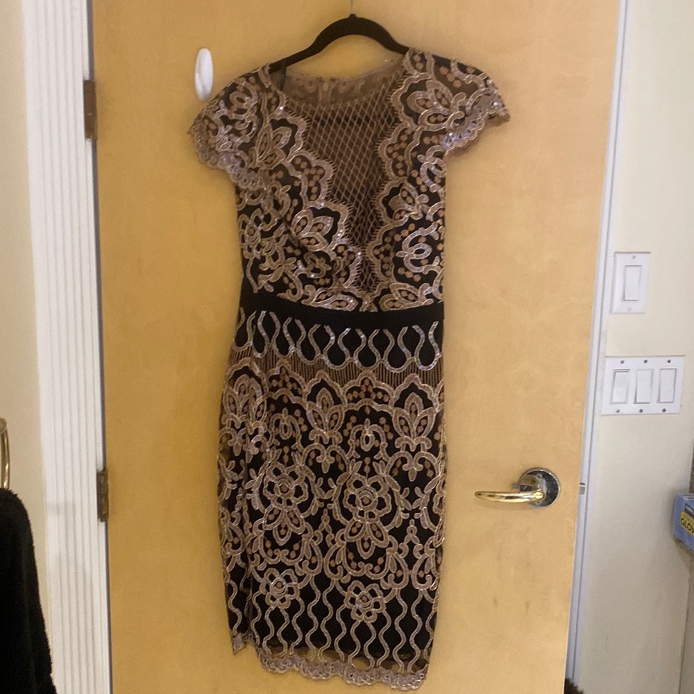 Tadashi metallic dress worn once